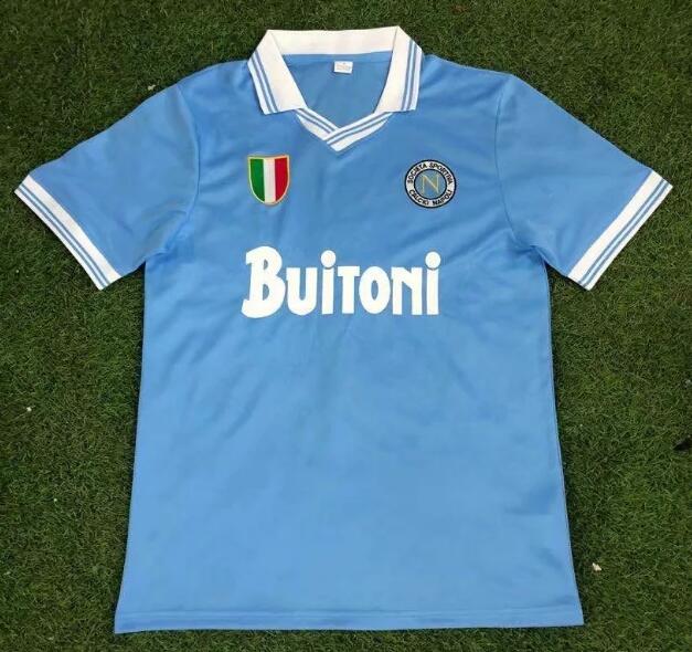 1986-87 Napoli Retro Home Kit Soccer Jersey